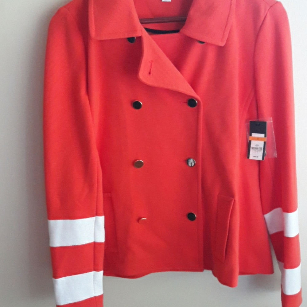 Crown and Ivy Orange Coat Button Up - Picture 4 of 7
